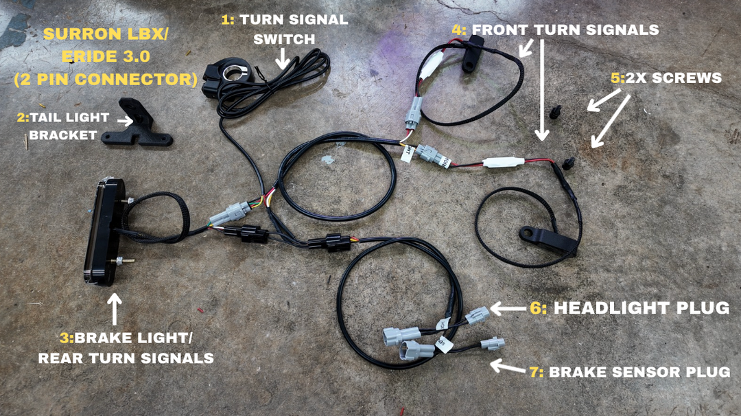 Turn Signal and Brake Light Kit For Surron, Talaria, Eride Pro 3.0 Project 9